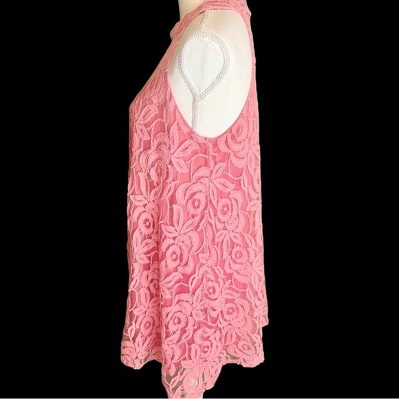 Altar’d State Pink Mauve Lace A-Line Mini Dress Size Large - Picture 6 of 10